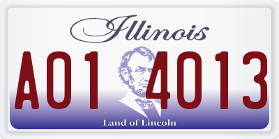 IL license plate A014013