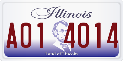 IL license plate A014014