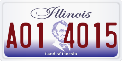 IL license plate A014015