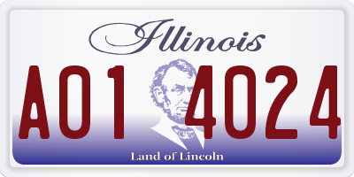 IL license plate A014024