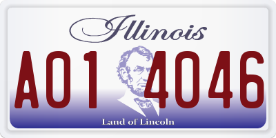 IL license plate A014046