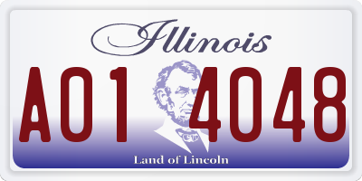 IL license plate A014048