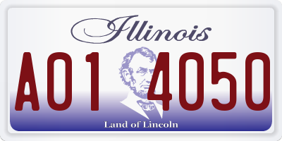 IL license plate A014050