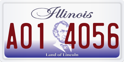 IL license plate A014056