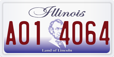 IL license plate A014064