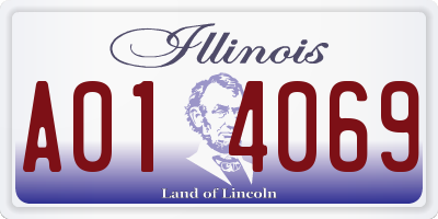 IL license plate A014069