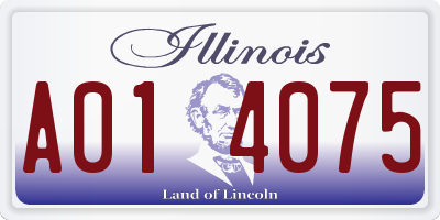 IL license plate A014075