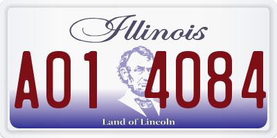 IL license plate A014084