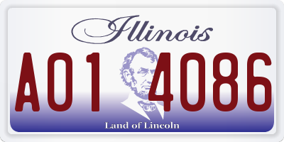 IL license plate A014086
