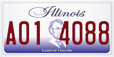 IL license plate A014088