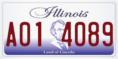IL license plate A014089