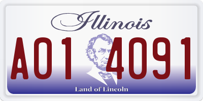 IL license plate A014091