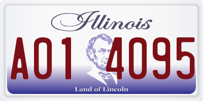 IL license plate A014095
