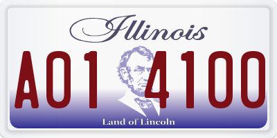 IL license plate A014100