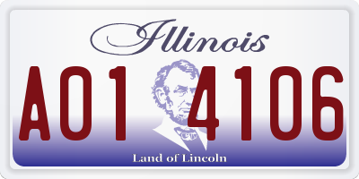 IL license plate A014106