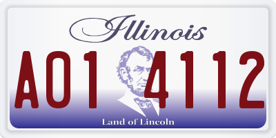 IL license plate A014112