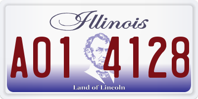 IL license plate A014128