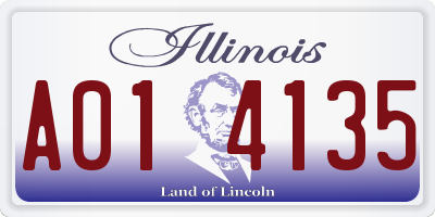 IL license plate A014135