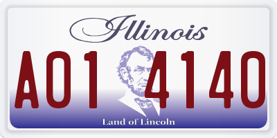 IL license plate A014140