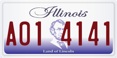 IL license plate A014141