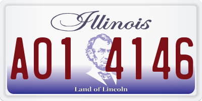 IL license plate A014146