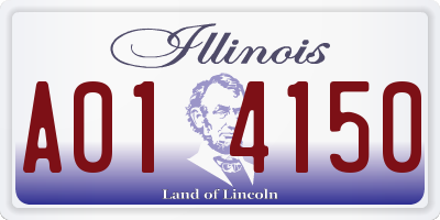 IL license plate A014150