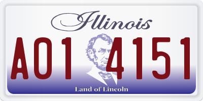 IL license plate A014151