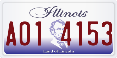 IL license plate A014153