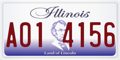 IL license plate A014156