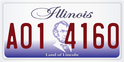 IL license plate A014160