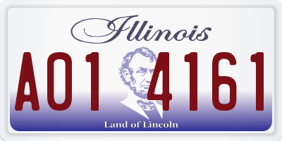 IL license plate A014161