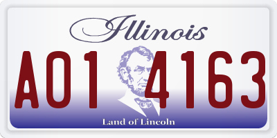 IL license plate A014163