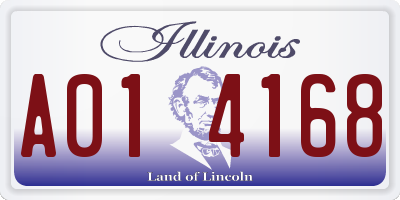 IL license plate A014168