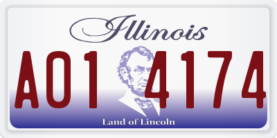 IL license plate A014174