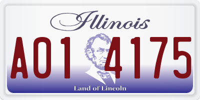IL license plate A014175