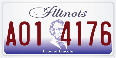 IL license plate A014176