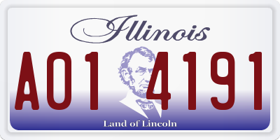 IL license plate A014191