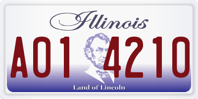 IL license plate A014210