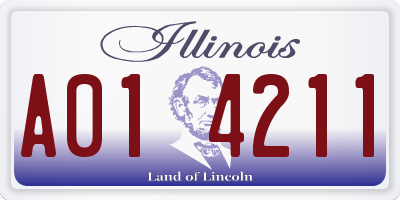IL license plate A014211