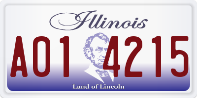 IL license plate A014215