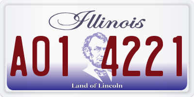 IL license plate A014221