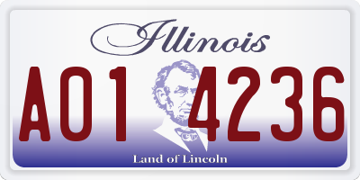 IL license plate A014236