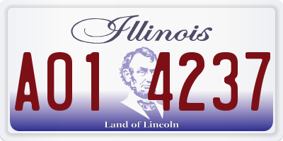 IL license plate A014237