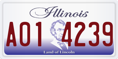 IL license plate A014239