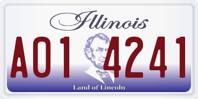 IL license plate A014241