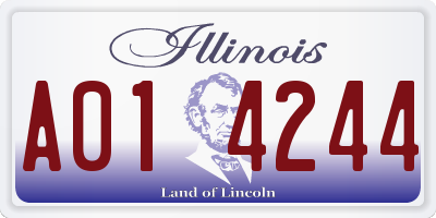 IL license plate A014244