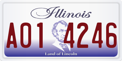 IL license plate A014246