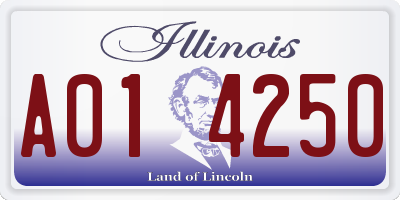 IL license plate A014250