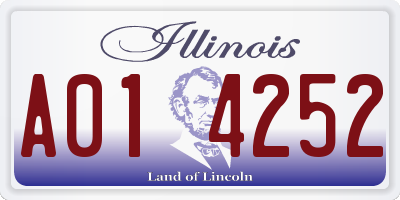 IL license plate A014252