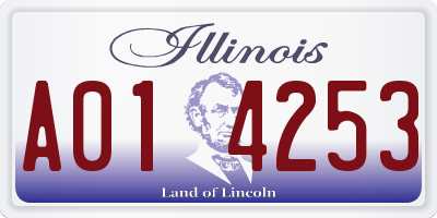 IL license plate A014253
